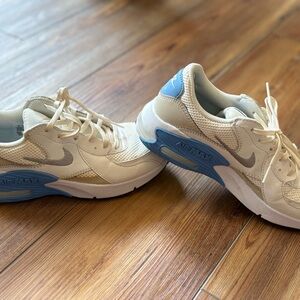 Nike Air Max white and Light Blue Shoes